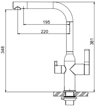 Смеситель для кухни Gappo G4399-4 Нержавеющая сталь 