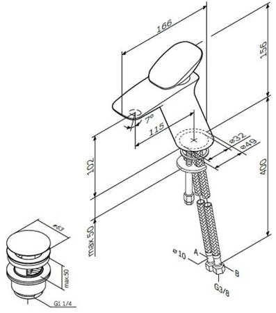 Смеситель для раковины AM.PM Spirit V2.0 F70A82100 Хром 