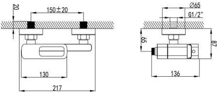 Смеситель для ванны черный IDDIS Slide (SLIBL00i02WA) 