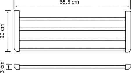 Полка WasserKRAFT Kammel K-8311 для полотенец 