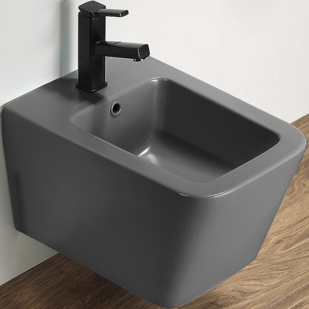Биде CeramaLux 5370MDH подвесное Серое матовое 
