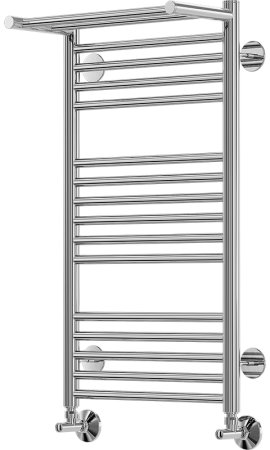 Водяной полотенцесушитель Terminus Аврора П16 400x780 4660059582351 с полкой Хром 