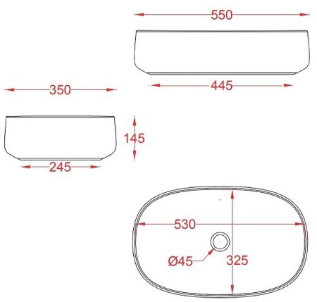 Раковина-чаша Artceram Cognac 55 COL003 05 00 Белая матовая 