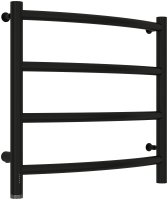 Полотенцесушитель электрический Сунержа Галант 4.0 50х50 L выгнутая черный матовый