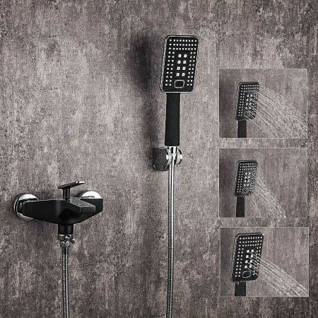 Смеситель для ванны Frap H57 F3257 Черный матовый Хром 