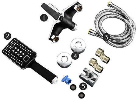 Смеситель для ванны Frap H57 F3257 Черный матовый Хром 