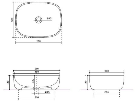 Раковина-чаша Galassia Dream 50 7301NEMT Черная матовая 