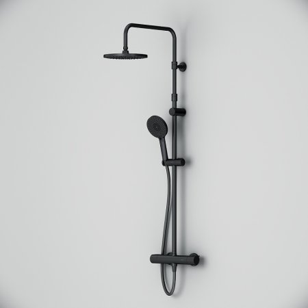 Душевая система AM.PM X-Joy F0785A422 с термостатом Черная матовая 