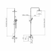Душевая система PLSTART (PL2401-7) чёрный