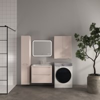 Тумба подвесная STYLE LINE "Марелла 70" (2 ящ.) Люкс Плюс антискрейтч карамель с раковиной Марелла Люкс 700х400