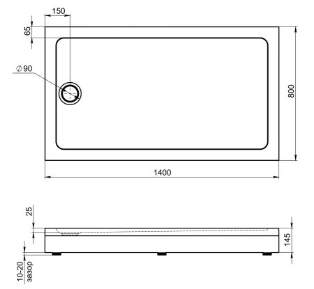 Экран для поддона Bas Олимпик 140x80 NEW 