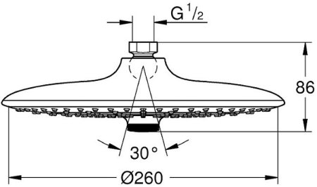 Верхний душ Grohe Euphoria 260 26456EN0 Никель 