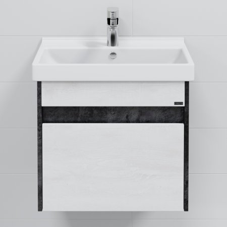 Тумба для ванной СаНта Мира 60 светлая с умывальником Fest 60 