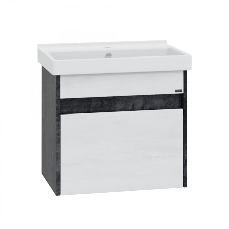 Тумба для ванной СаНта Мира 60 светлая с умывальником Fest 60 