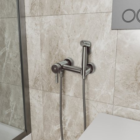 Гигиенический душ встраиваемый RUSH Melos графит (SUS1101-99Grey) 