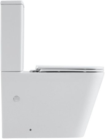 Унитаз компакт Black&White Universe 7703W с бачком и сиденьем Микролифт 