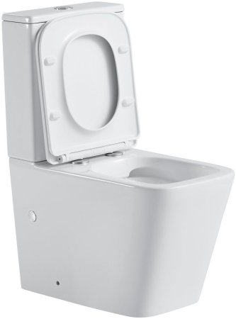 Унитаз компакт Black&White Universe 7703W с бачком и сиденьем Микролифт 