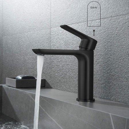 Смеситель для раковины Black&White Universe UK8301B 8301BUK Черный матовый 