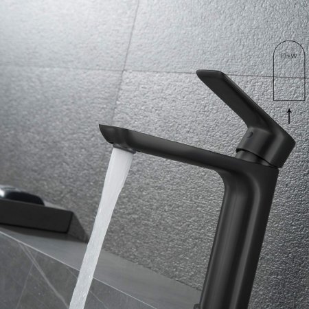 Смеситель для раковины Black&White Universe UK8301B 8301BUK Черный матовый 