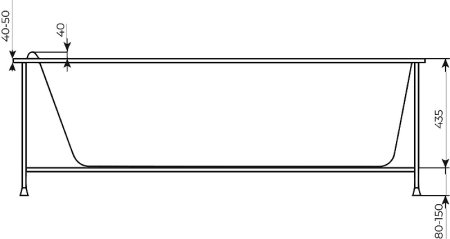 Акриловая ванна Creto Etna 170х70 1-1133 без гидромассажа 