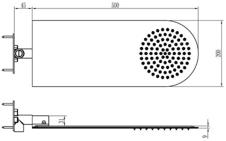 Верхний душ RGW Shower Panels SP-61 21140631-01 Хром 
