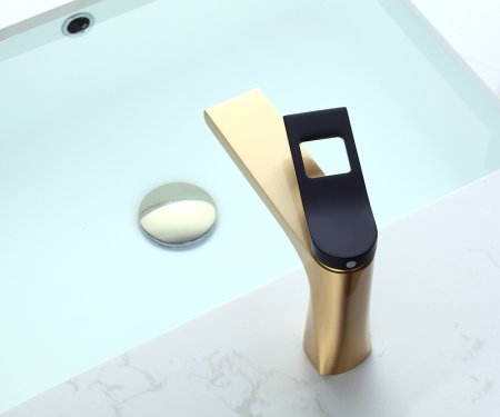 Смеситель для раковины Bronze de Luxe Element EL02GB Матовое золото Черный 