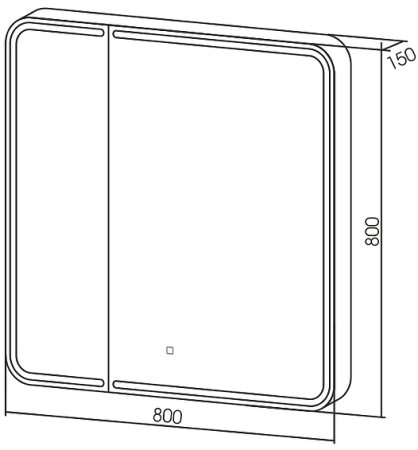 Зеркальный шкаф Creto Zoe 80 16-805800Z с подсветкой Белый 