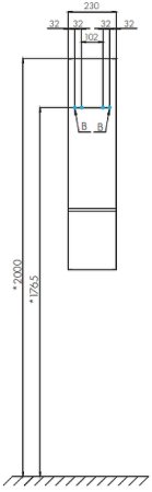 Подвесной шкаф Aquaton Мишель 23 1A244303MIX30 Дуб рустикальный Фьорд 