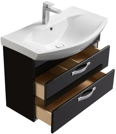 Тумба под раковину Aquaton Ария 80 М 1A140801AA950 подвесная Черная 