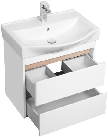 Тумба под раковину Aquaton Нортон 65 1A248801NT010 подвесная Белая глянцевая 