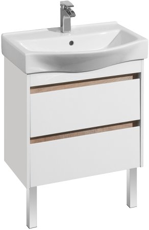 Тумба под раковину Aquaton Нортон 65 1A248801NT010 подвесная Белая глянцевая 