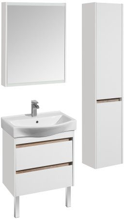 Тумба под раковину Aquaton Нортон 65 1A248801NT010 подвесная Белая глянцевая 