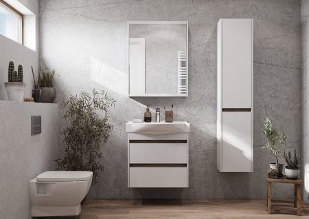 Тумба под раковину Aquaton Нортон 65 1A248801NT010 подвесная Белая глянцевая 