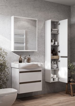 Тумба под раковину Aquaton Нортон 65 1A248801NT010 подвесная Белая глянцевая 