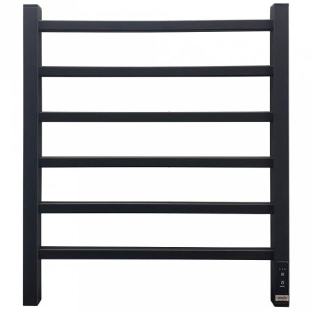 Полотенцесушитель электрический Grois Alex GR-101 500/600 П6 RAL9005 черный матовый диммер справа 