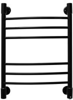 Полотенцесушитель электрический Energy Ergo2 650x500 черный матовый, форма лесенка, скрытое/наружное подключение, 650мм x 534мм