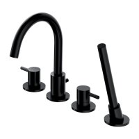 Смеситель Omnires Y Y1232BL для ванны с душем черный на борт ванны