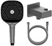 Лейка для душа с держателем (с подключением шланга) и шлангом Raglo R476.40.09, графит