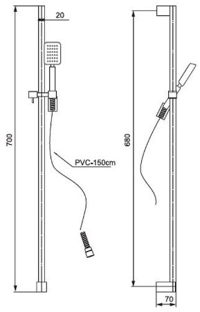 Душевой гарнитур Paini Genova GNCR121 Хром 