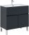 Тумба с раковиной Aquanet Алвита New 80 1 ящик, 2 дверцы, антрацит 
