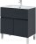 Тумба с раковиной Aquanet Алвита New 80 1 ящик, 2 дверцы, антрацит 