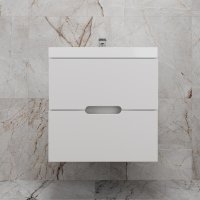 Тумба подвесная Style Line "Матис 60" под ASTI 60 (2 ящика), Белый матовый, ЭМАЛЬ