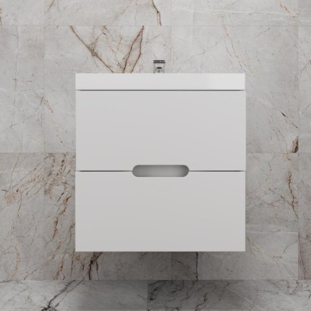 Тумба подвесная Style Line "Матис 60" под ASTI 60 (2 ящика), Белый матовый, ЭМАЛЬ 