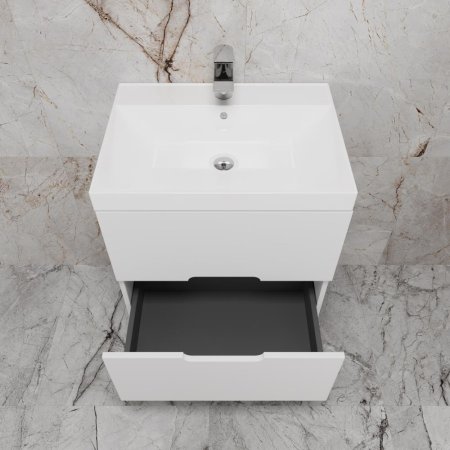 Тумба подвесная Style Line "Матис 60" под ASTI 60 (2 ящика), Белый матовый, ЭМАЛЬ 