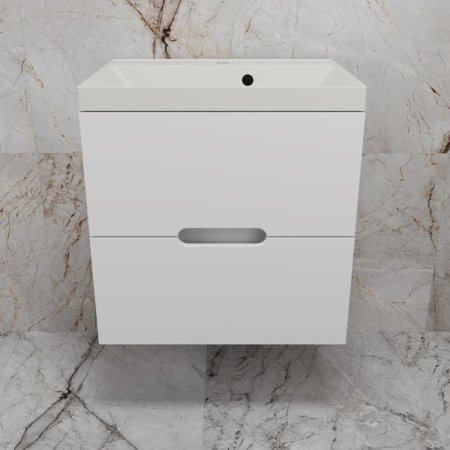 Тумба подвесная Style Line "Матис 60" под ASTI 60 (2 ящика), Белый матовый, ЭМАЛЬ 