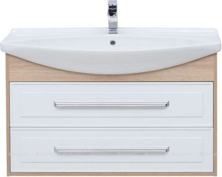 Тумба с раковиной Aquanet Остин 105 дуб сонома/белый 