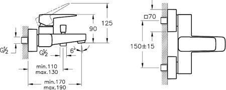 Смеситель для ванны Vitra Root Square A4273726EXP Медь 