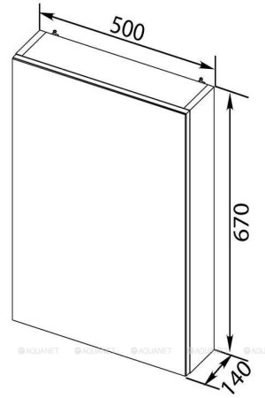 Зеркало-шкаф Aquanet Порто 50 белый 
