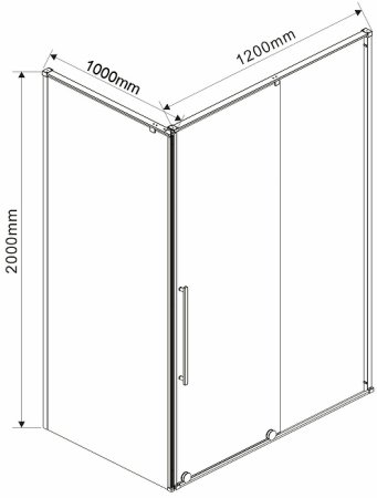 Душевой уголок Vincea Arno 120х100 VSR-1A1012CL профиль Хром стекло прозрачное 