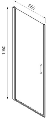 Душевая дверь Vincea Alpha 65 VDP-3AL650MT профиль Хром стекло текстурное 